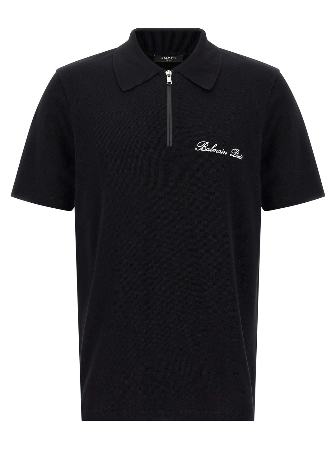 Balmain Logo Embroidery  Shirt Polo - Bianco/Nero | 672c764ebc8e80199c00d23653047a4d953bebf4