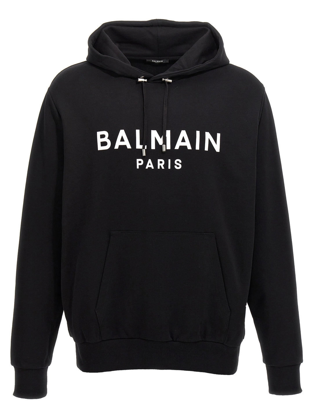 Balmain Logo Print Hoodie Felpe - Bianco/Nero | 07d9f89b92a55fb3910b05ca885ee640186e0ecd