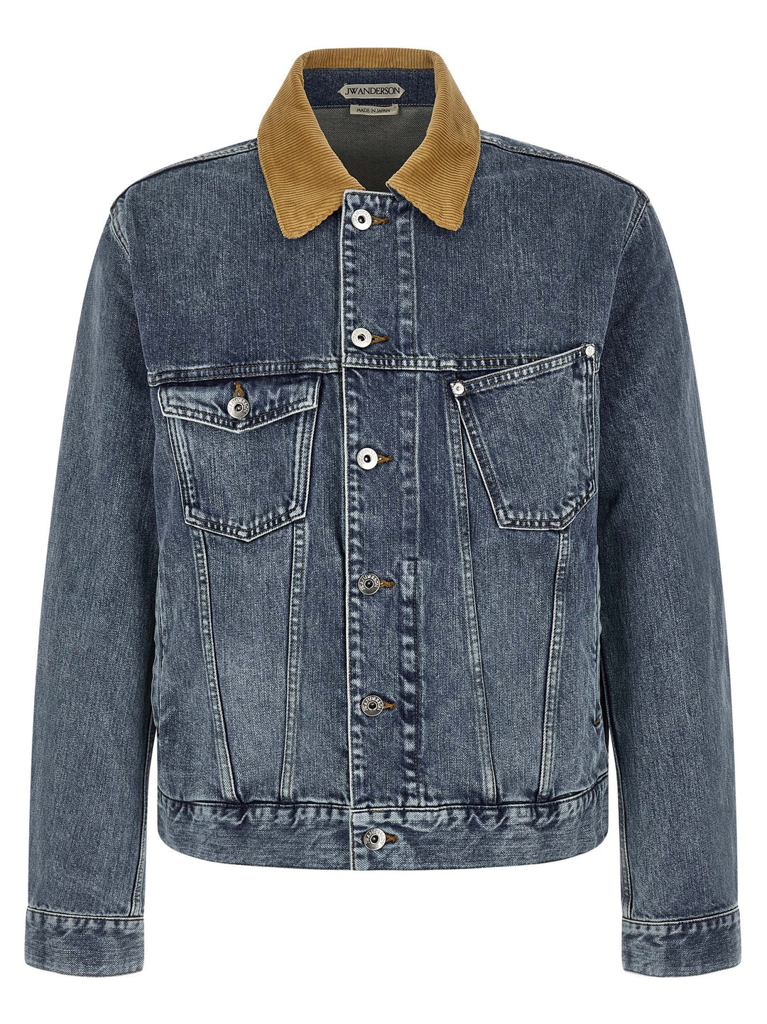 J.W. Anderson Denim Jacket Puffer Jackets - Blu | 06a8440fc8ef5376b416d420c84ab93842ccee35