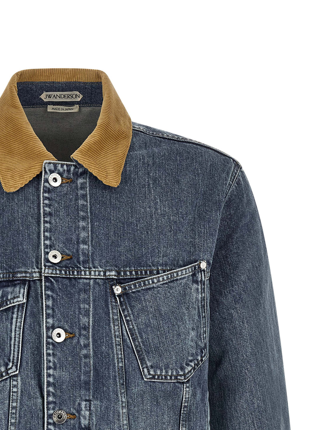 J.W. Anderson Denim Jacket Puffer Jackets - Blu | 12a1acf4194e972d0cac5867bd3d5036cd95f1b4
