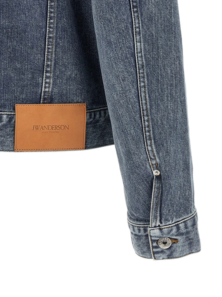 J.W. Anderson Denim Jacket Puffer Jackets - Blu | b1d060f1343b47628ee44f5b3e8df06ea2159ce9
