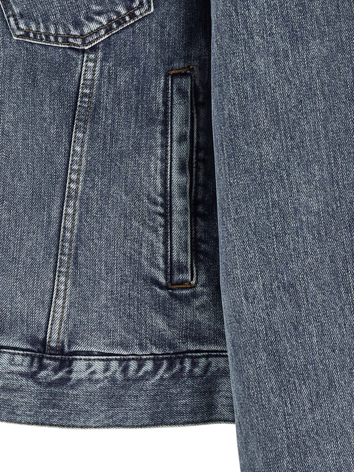 J.W. Anderson Denim Jacket Puffer Jackets - Blu | 6316424b877539dbebf6192050390eb82d0000f6