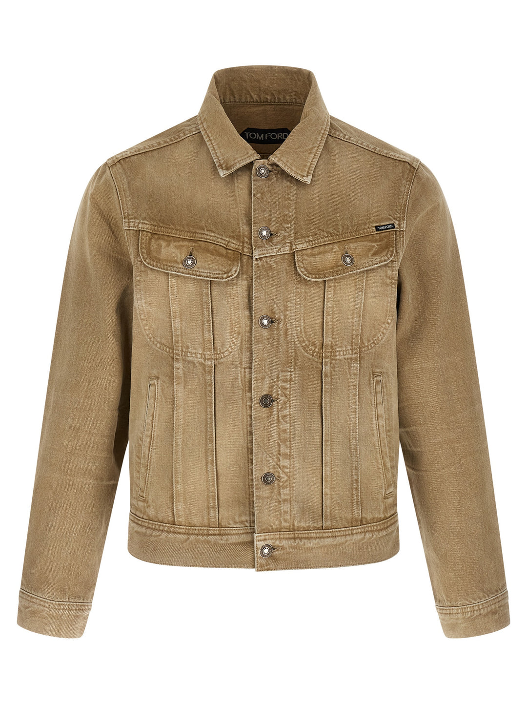 Tom Ford Denim Jacket Puffer Jackets - Beige | ee4a5da8e4f205ab3c375e2b607c8943e819d4d5