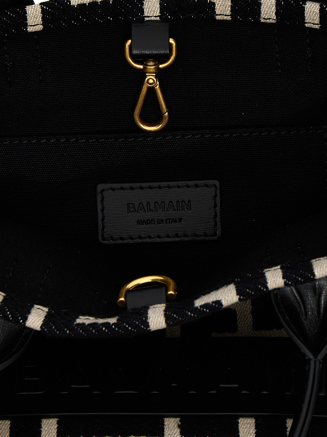 Balmain B-Army Small Tote - Bianco/Nero | 854f445e990a61d4c2968db459a889ede75ee074