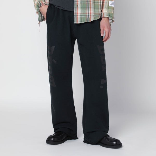 Black Wide-Leg Jogging Pants