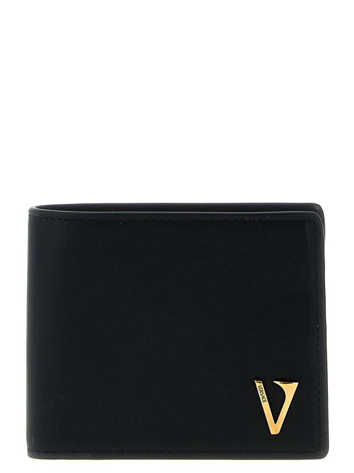 Versace V Logo Portafogli - Nero | 65086af6b125d6d6eed05c3557493cb5a3bc4496