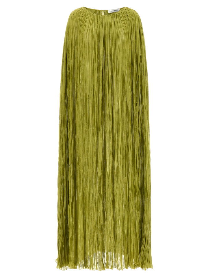 Federica Bonifaci The Pleated Dress Cape Abiti - Verde | 6a2ba8f23b53ae608aaac07206d44bd254a7973c