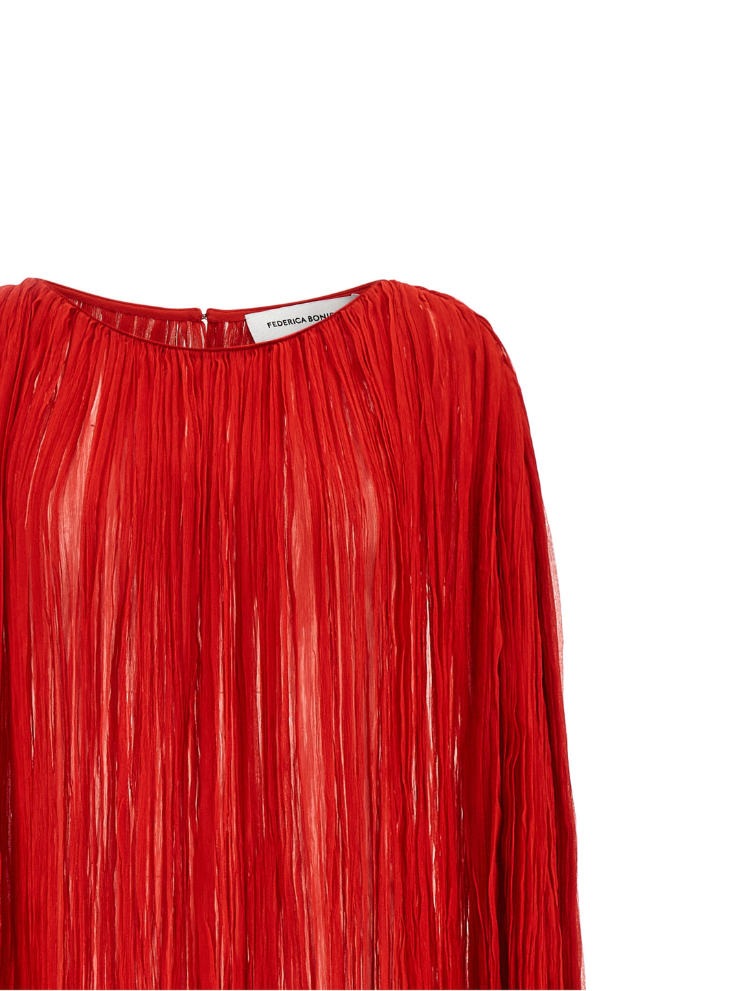 Federica Bonifaci The Pleated Dress Cape Abiti - Rosso | f9d57a58dcb1a9775f47453ecf232a9bd92cfc94