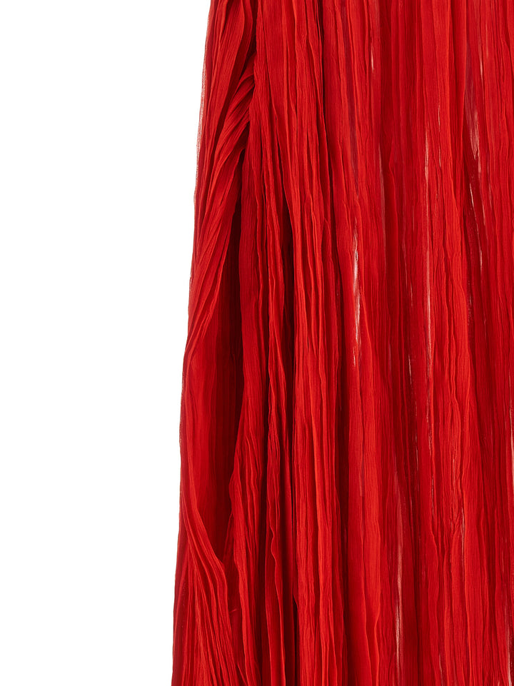 Federica Bonifaci The Pleated Dress Cape Abiti - Rosso | 61d64845990113329dd112c0206e2b1e94059800