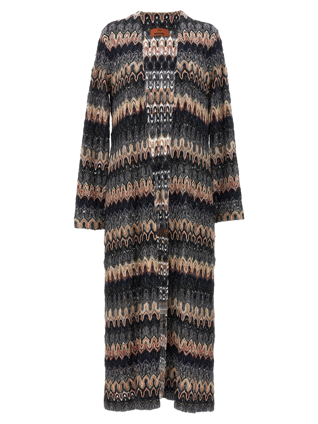Patterned Long Cardigan Maglioni Multicolor