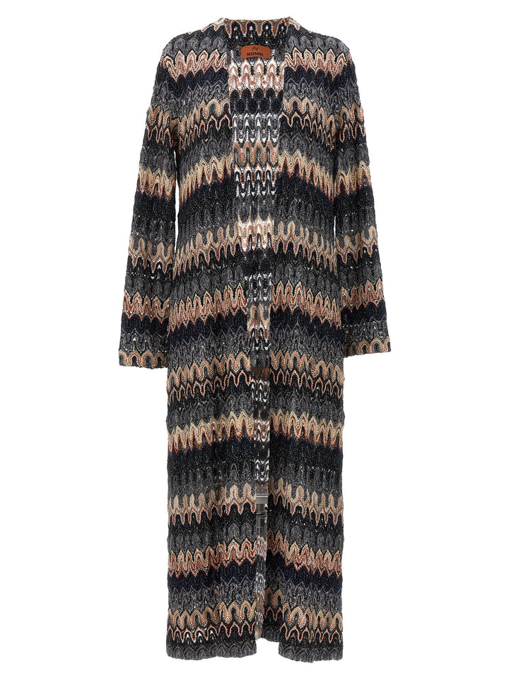 Patterned Long Cardigan Maglioni Multicolor