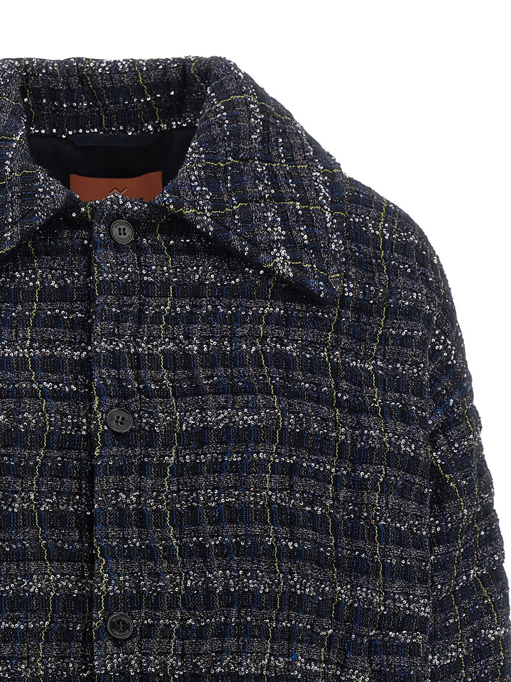 Missoni Caperdoni Frame Overshirt Trench e Impermeabili - Blu | b376b0b14904636cd3de4c4002688341e92007ed