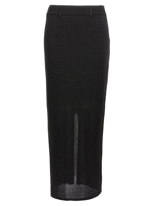 Vanity And Lamé Skirt Gonne Nero