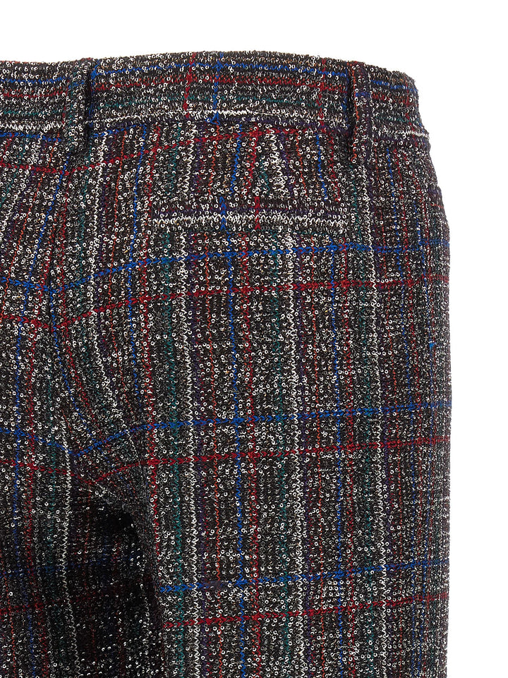 Missoni Sequin Tartan Pantaloni - Multicolor | 7150acdf0b952be75280c77074fe74afbe8339b4