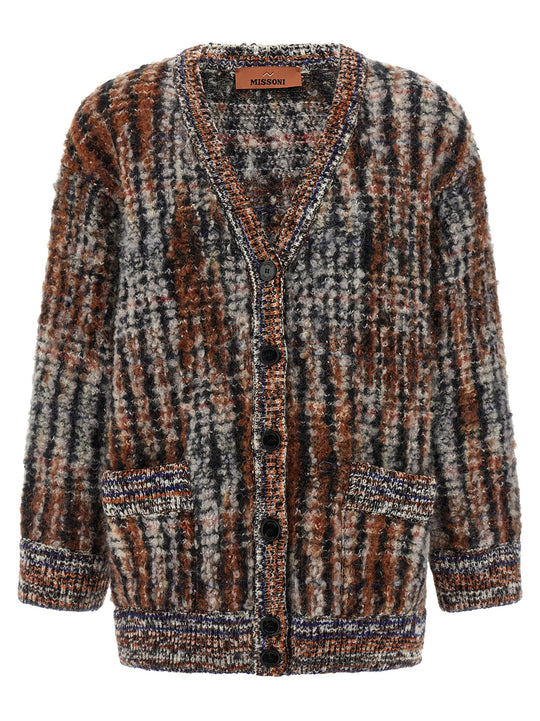 Bouclé Wool Cardigan Maglioni Multicolor