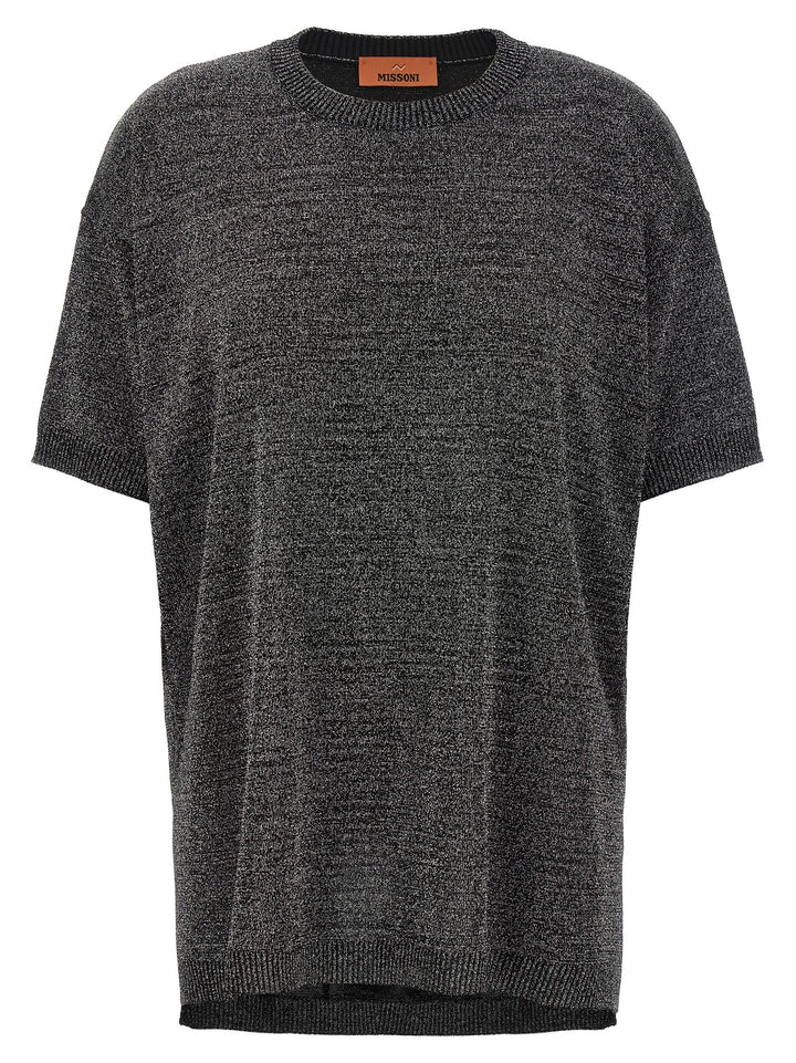 Missoni Knitted T-Shirt Maglioni - Silver | 2af38b515498c47800f0d3f48e6cd801f7389371