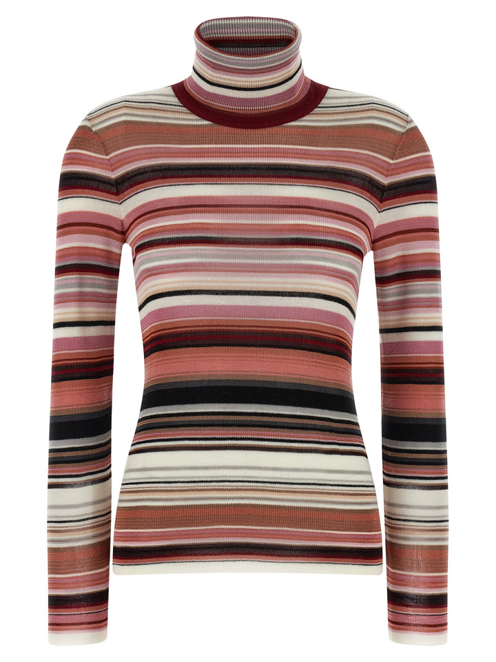 Missoni Striped Turtleneck Sweater Maglioni - Rosa | 4048d5d543031bda3b640eed55b1dd6491f77e86