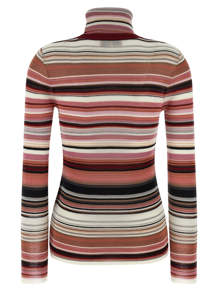 Missoni Striped Turtleneck Sweater Maglioni - Rosa | afe65b0cbdac8fbfc71a987e2016b32604e5c5bd