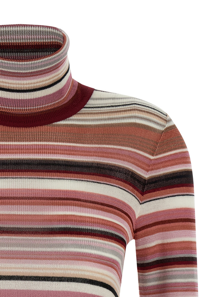 Missoni Striped Turtleneck Sweater Maglioni - Rosa | 03242261c04a779c867c86f98a0a1fbc2cee1ce9