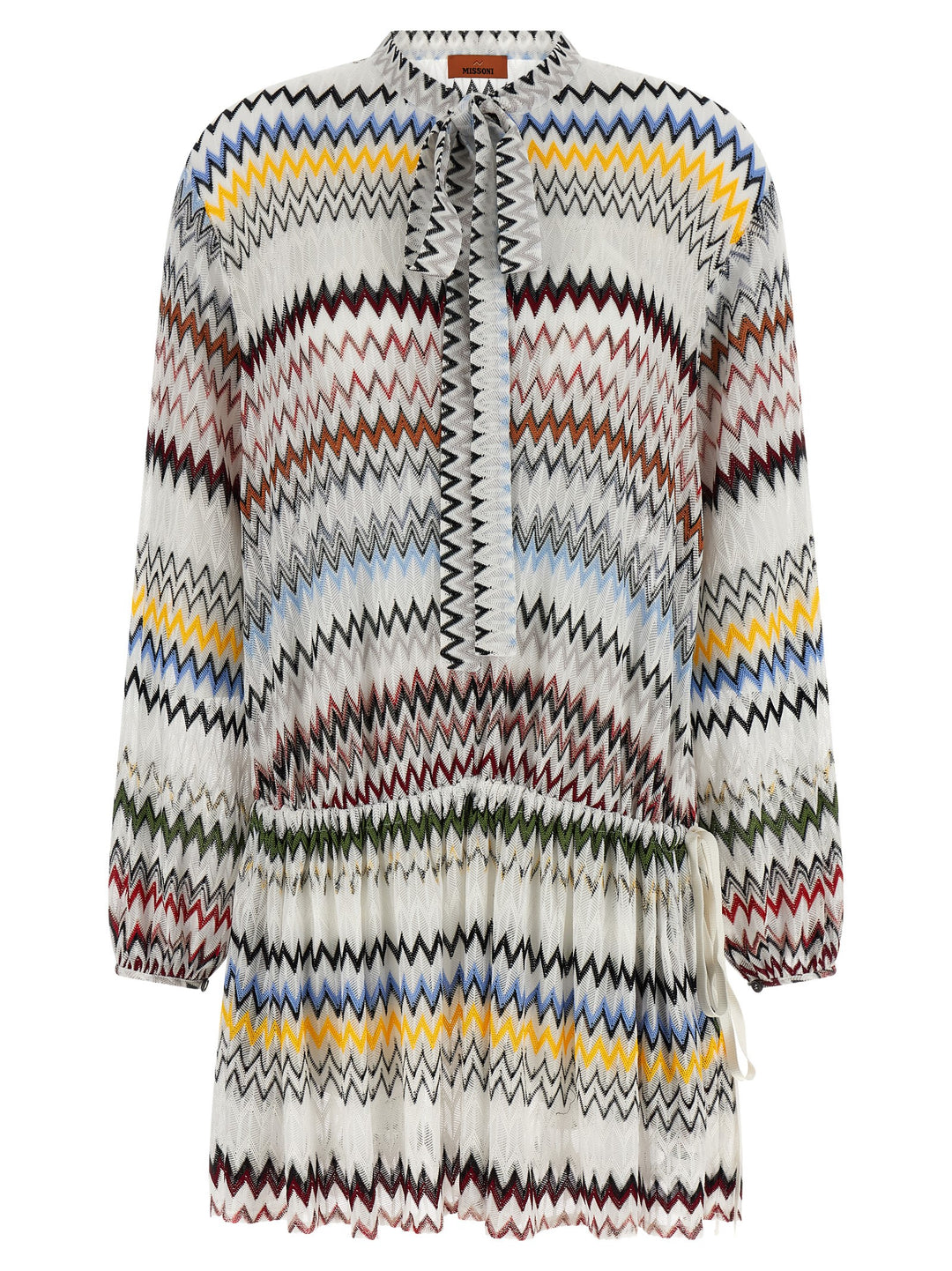 Missoni Micro Chevron Dress Abiti - Bianco | 355a6a42405dce398b3412a1161637ab683373d3
