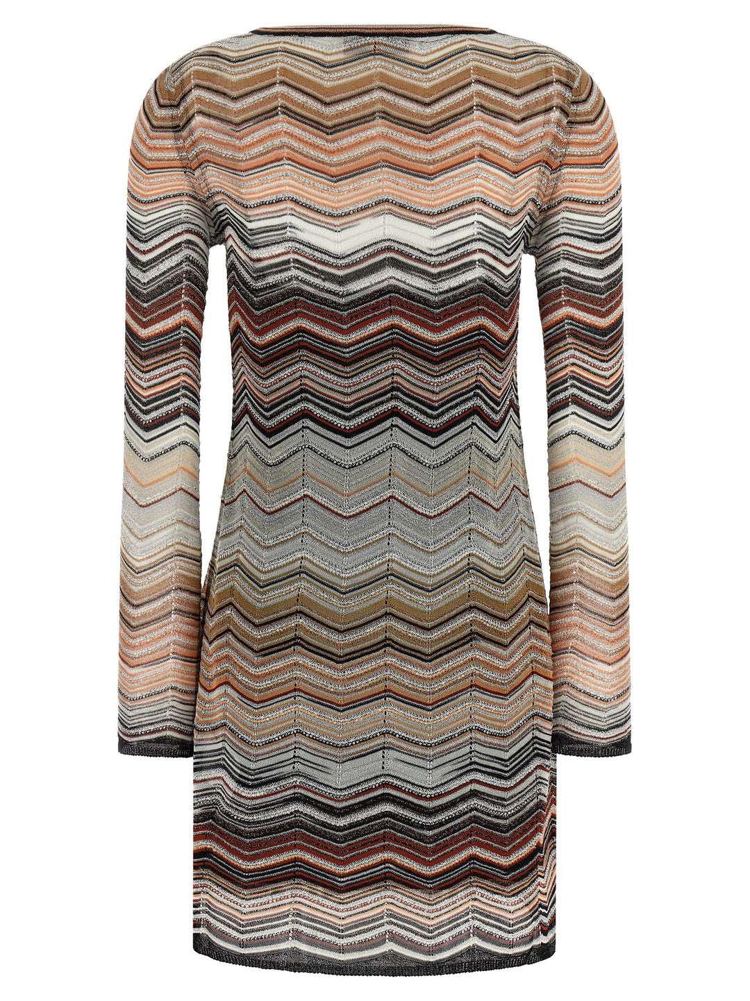 Missoni Chevron Lamé Dress Abiti - Marrone | c45e2037b838f2d27184a692674202ab037881e7