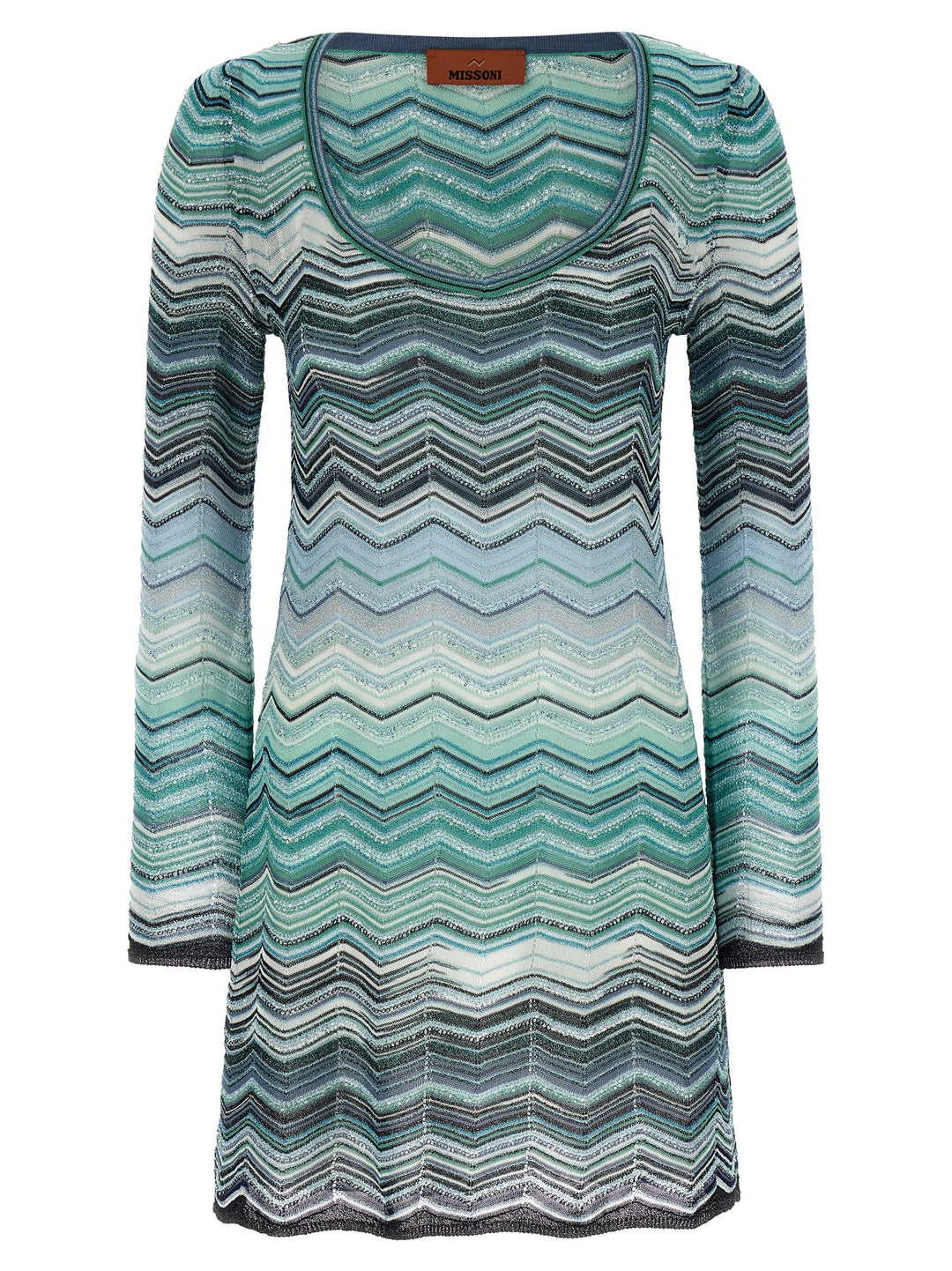 Missoni Chevron Lamé Dress Abiti - Verde | fd0c605aa03b4e1adc4563d2458c8690bb012ad6