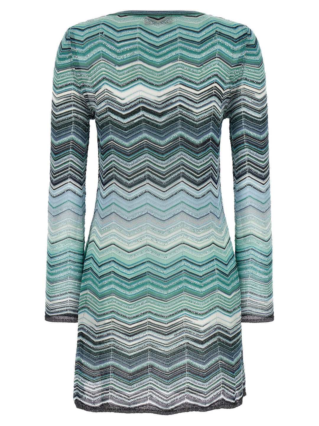 Missoni Chevron Lamé Dress Abiti - Verde | 96460e69526088b835f397d94a83a1b707941d4d