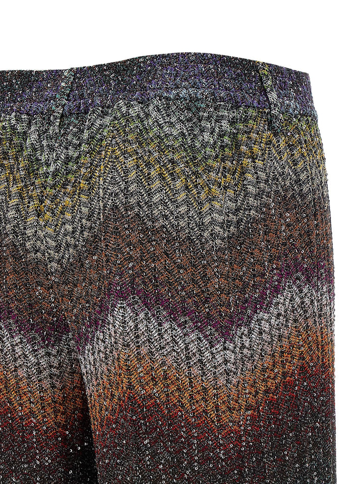 Missoni Zigzag Lamé Viscose Pantaloni - Multicolor | dd94d7e0ecc39fb6dd10a88ca35ba0d1825704da
