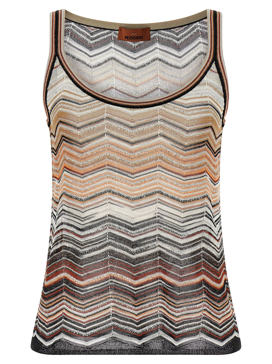 Missoni Tank Top Chevron Lamé Top - Multicolor | 134a4dcd4fa7579f77dd529130e729784d1f61a8