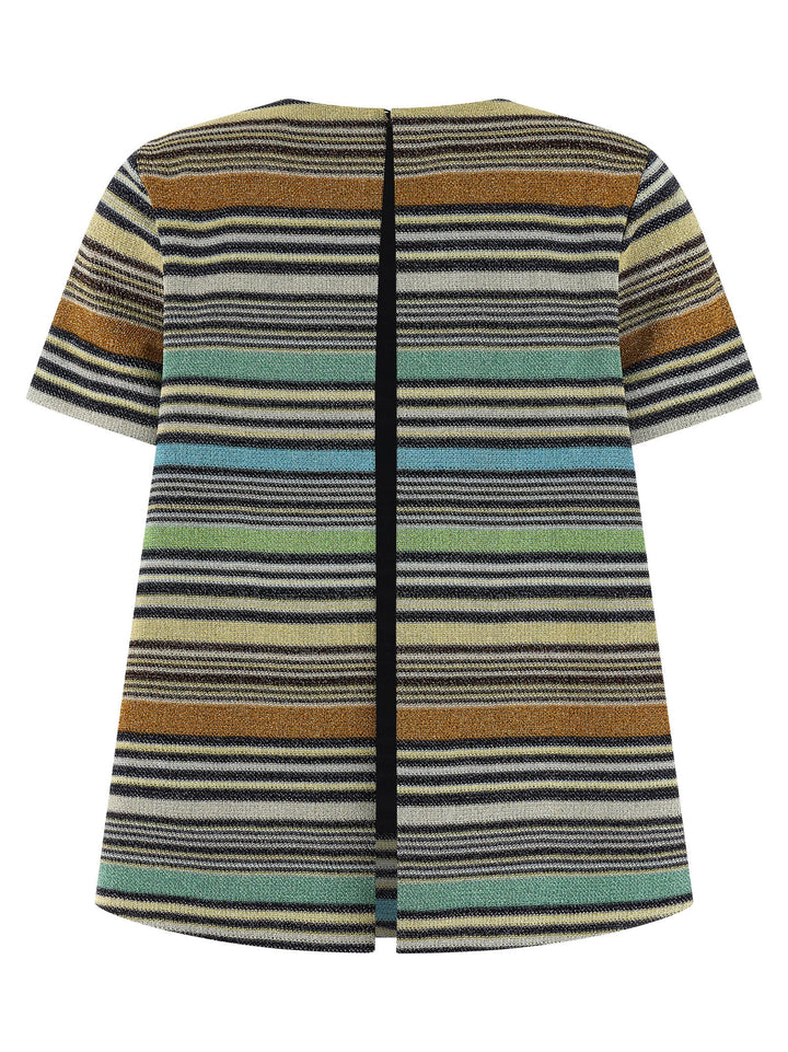 Missoni Lamé Stripes T shirt - Multicolor | 6876eb52bc6b310f6d6b1b1c09253152cab7ced1