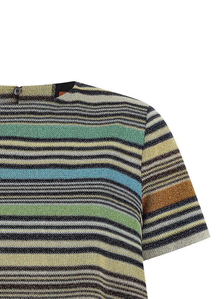 Missoni Lamé Stripes T shirt - Multicolor | e8e1eea783fff783e6518a0593b7dcc133020f08