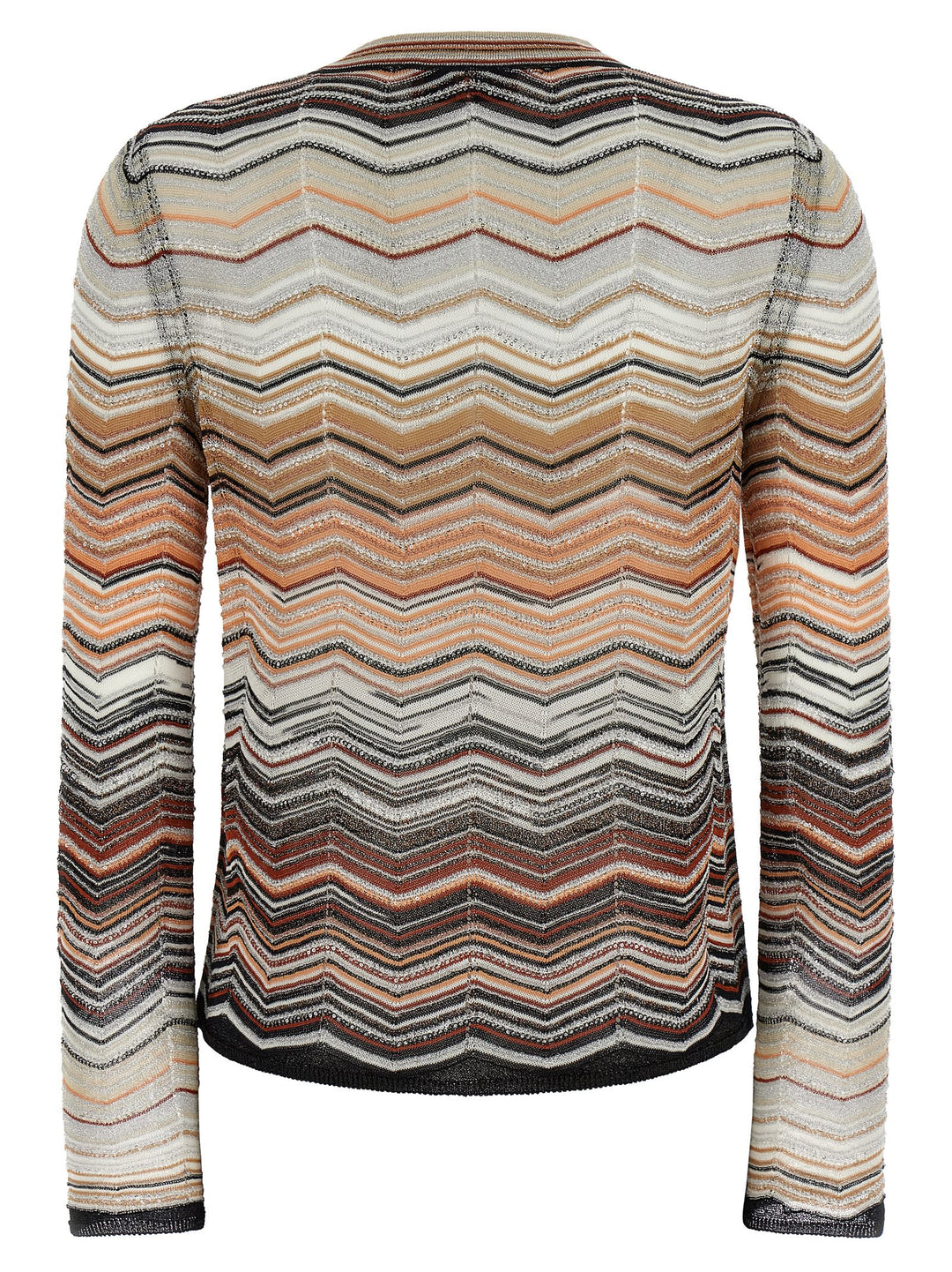 Missoni Chevron Lamé Cardigan Maglioni - Marrone | d91cc3669d4509884b99aa92f78ca56b20628652