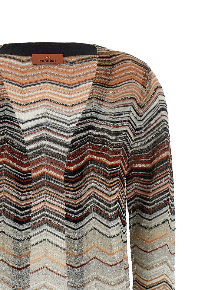Missoni Chevron Lamé Cardigan Maglioni - Multicolor | 0e040b2bc67e631921c4649c497bf0ba00daaee2