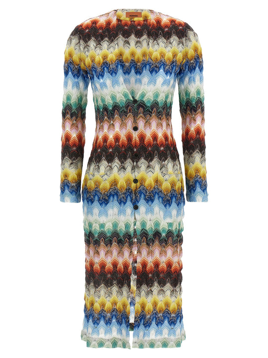 Lamé Lace Cardigan Maglioni Multicolor