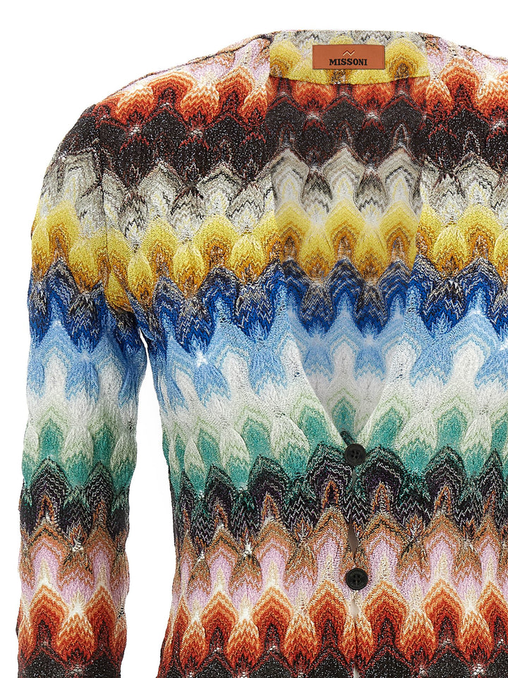Missoni Lamé Lace Cardigan Maglioni - Multicolor | 6690a5daa400d6791d41a4babd0b3dd6050f65ea
