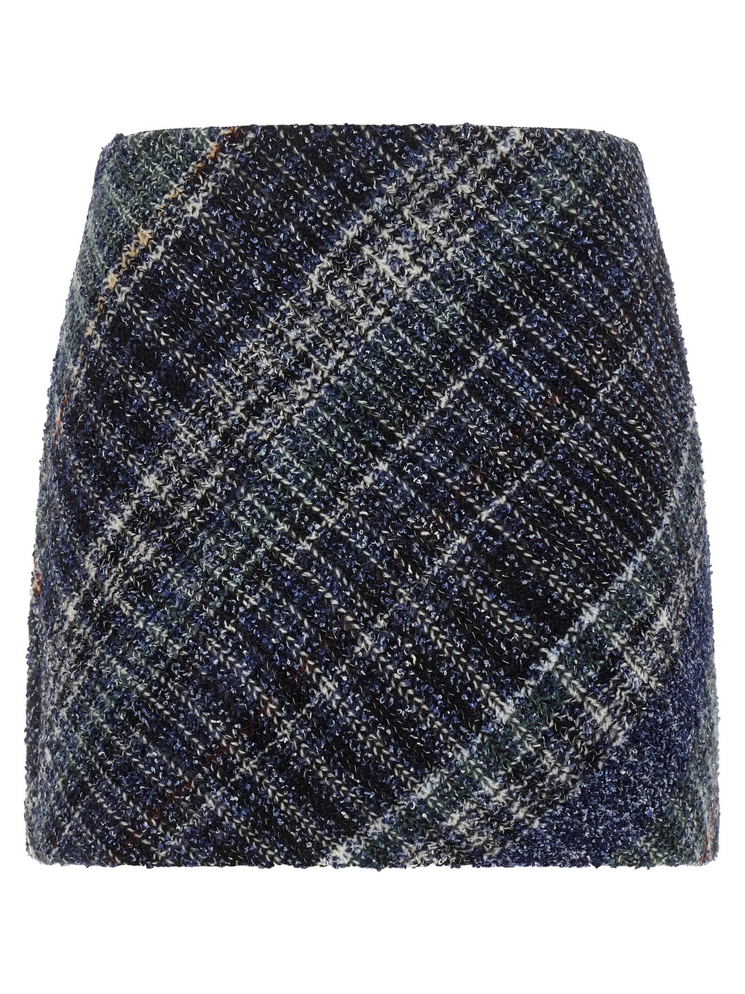 Missoni Check Wool Skirt Gonne - Blu | 2cba10b310139bb01b3689821a5e8b5ebf48aad4