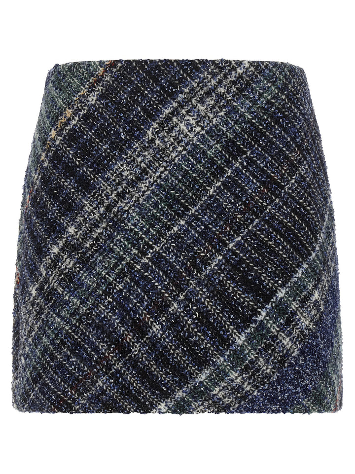 Missoni Check Wool Skirt Gonne - Blu | 2cba10b310139bb01b3689821a5e8b5ebf48aad4