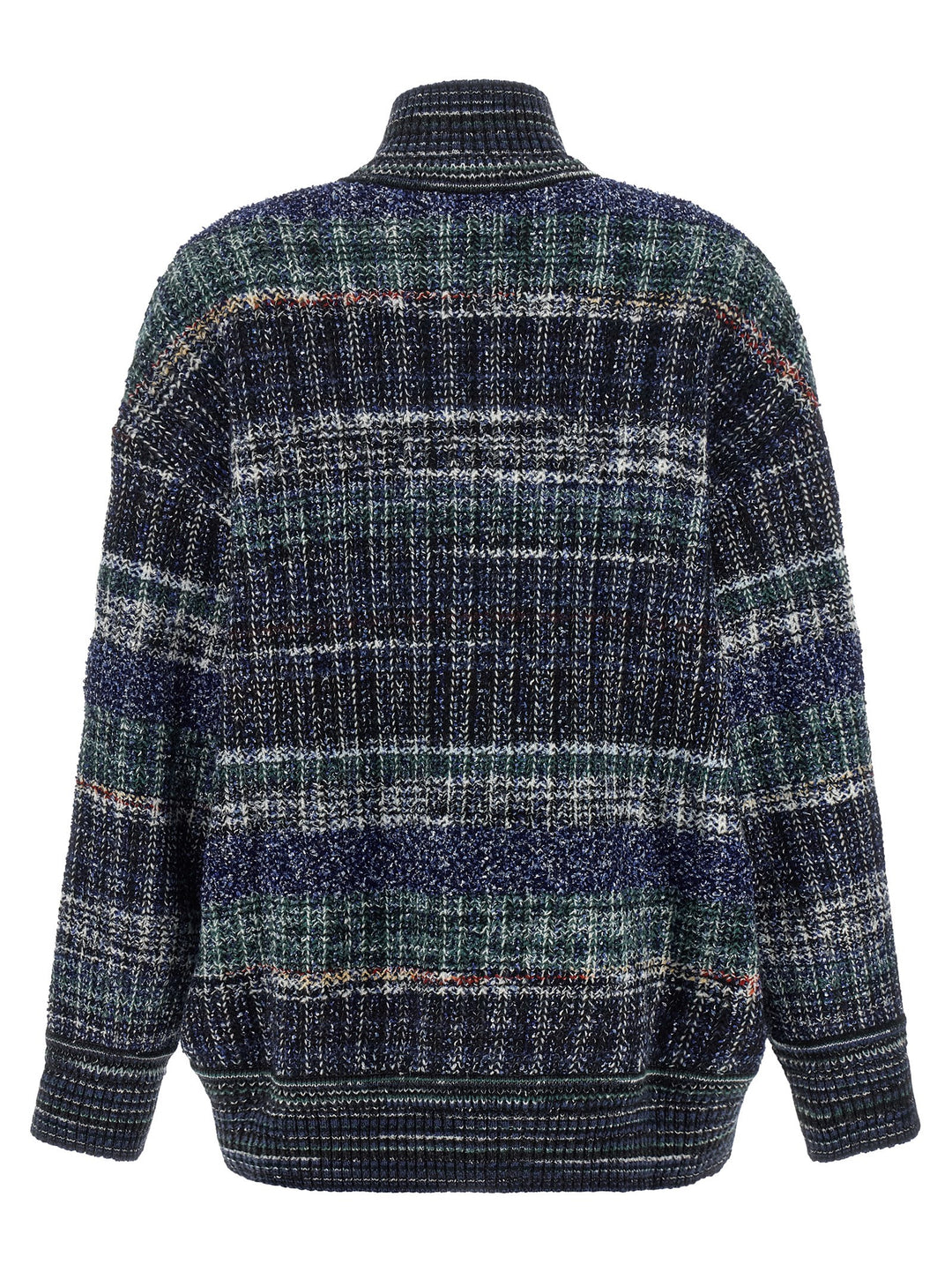Missoni Check Wool Cardigan Maglioni - Blu | 9251ba725d31e525411730d5dc74b642f8a4942a