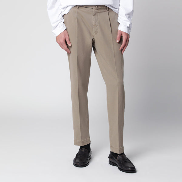Brown Arechi Trousers In Cotton Blend