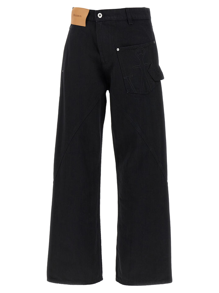 J.W. Anderson Twisted Workwear Jeans - Nero | e1309dec688e7489feb646a3d8b544108cbd1114