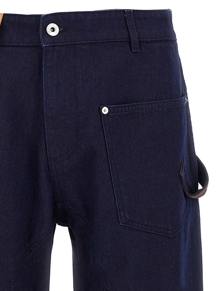 J.W. Anderson Turn Up Twisted Workwear Jeans - Blu | 3c679c7c1bd3744f3db6780c805761e451ebc1b3