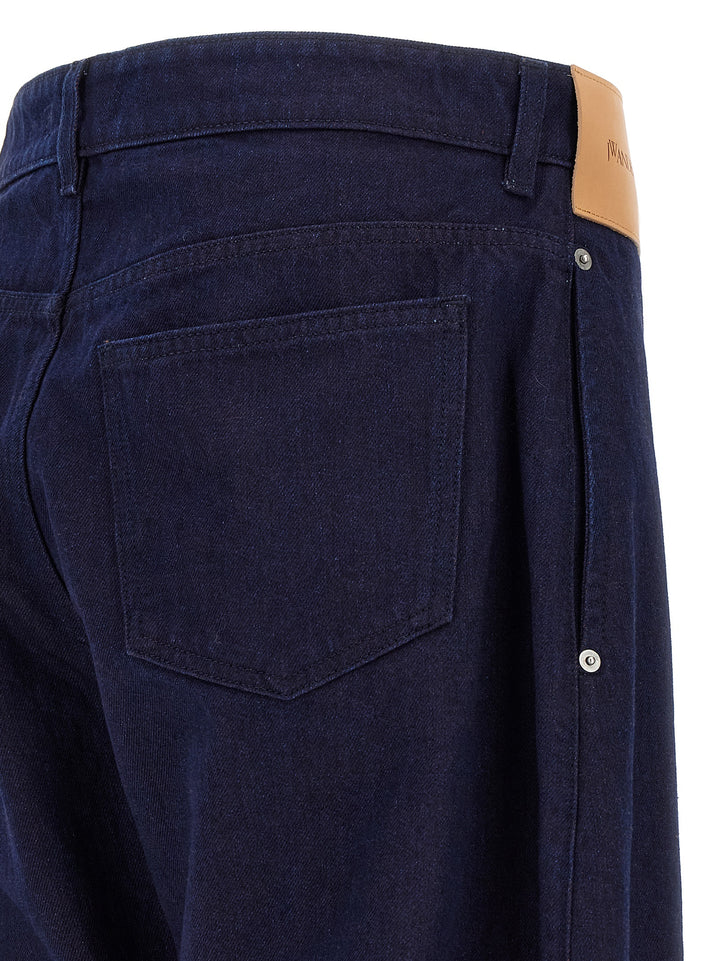 J.W. Anderson Turn Up Twisted Workwear Jeans - Blu | d27f4b6ad976746930971ad8e04a2db9a49764eb