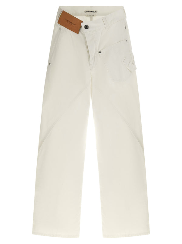 Twisted Workwear Jeans Bianco