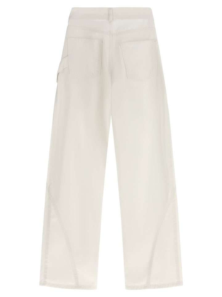 J.W. Anderson Twisted Workwear Jeans - Bianco | 5adee421dbcf18ff9f52a2600fe3fc74f2717d9e