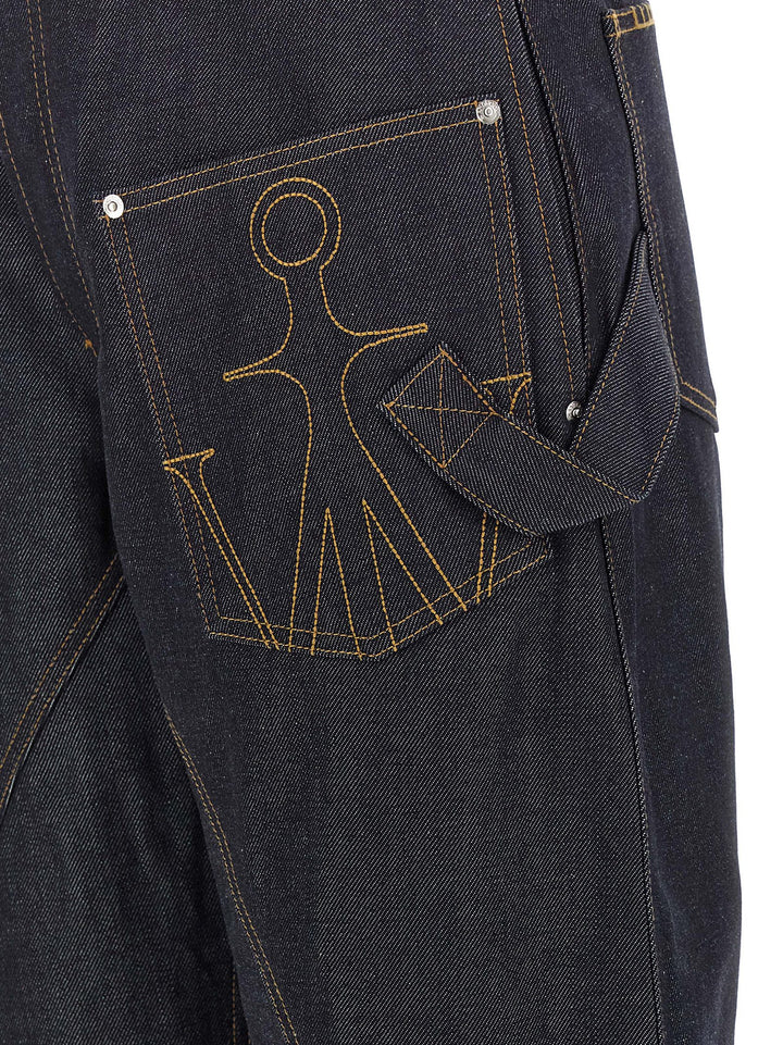 J.W. Anderson Twisted Workwear Jeans - Blu | 19545292afc6f78618ec1b603f4546c829e8755f