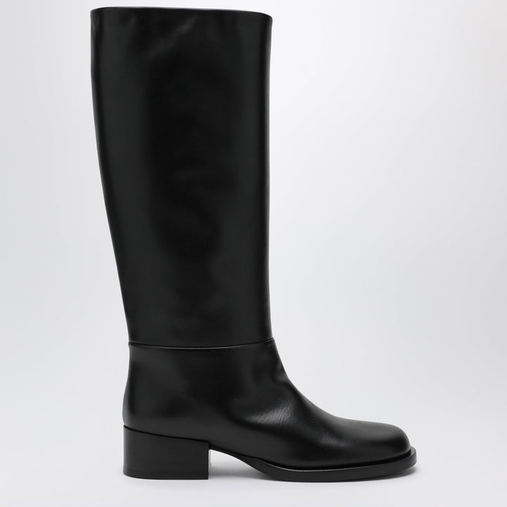 Dear Frances Dante Black Leather Knee-High Boot