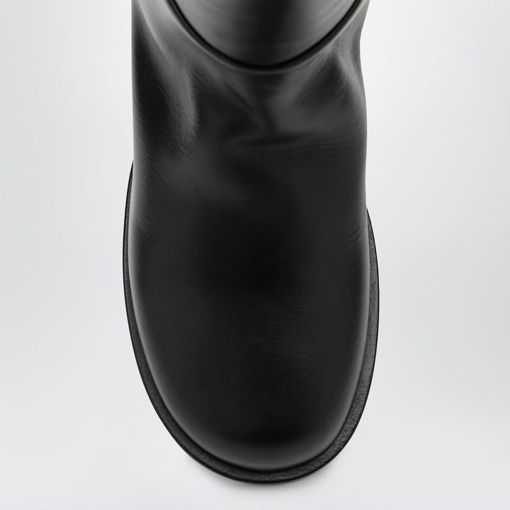 Dear Frances Dante Black Leather Knee-High Boot