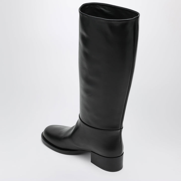 Dear Frances Dante Black Leather Knee-High Boot