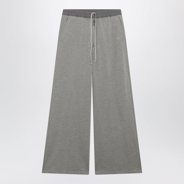 Geth Belas Wide-Leg Drawstring Cotton-Blend Trousers In Grey