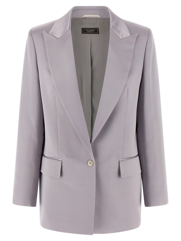 Peserico Satin Blazer BlazerS - Grigio | aef99f1df3220a1f3d513a1125316ec5261a2f45